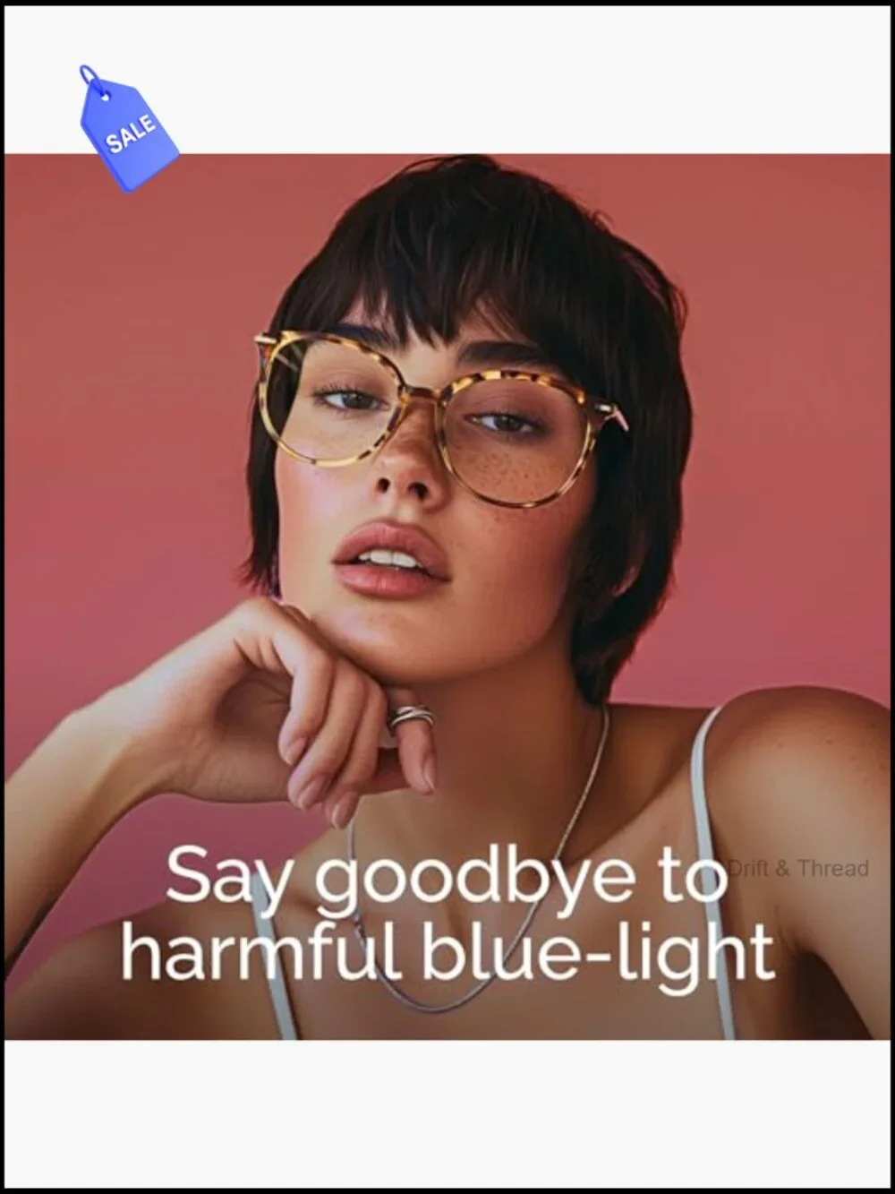 Round Blue Light Blocking Glasses UV400 TR90 Frame